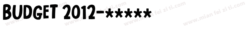 Budget 2012字体转换